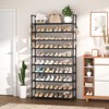 Aoibox 10-Tier Large Capacity Shoe Rack with Hooks, Sturdy Metal Shelf for Entryway, Closet, Bedroom, Holds 50 Pairs - 3 of 4