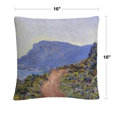 Claude Monet La Corniche Near Monaco Decorative Throw Pillow