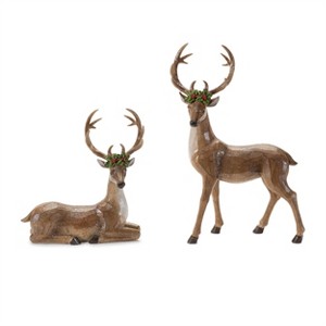 Holiday Deer Figurine (Set of 2) - 1 of 3