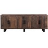 HomeRoots 100" Dark Brown Distressed Reclaimed Wood Sideboard with Six Doors - 4 of 4