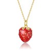 Guili 14K Gold Plated Strawberry Pendant Necklace with Red Enamel Adds a Fun, Fruity Pop of Color for a Playful and Sweet Everyday Accent - 2 of 2