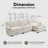 TiramisuBest L Shape Sofa Corduroy Sectional Cloud Couch Double-layer Thick Cushion Ottoman Cup Holder Storage Bags For Living Room - 3 of 4