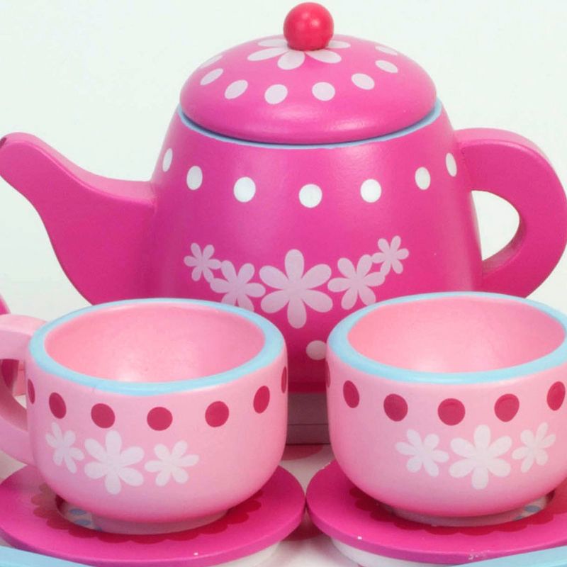 Sophia’s 10 Piece Wooden Tea Party Set, Pink, 5 of 10