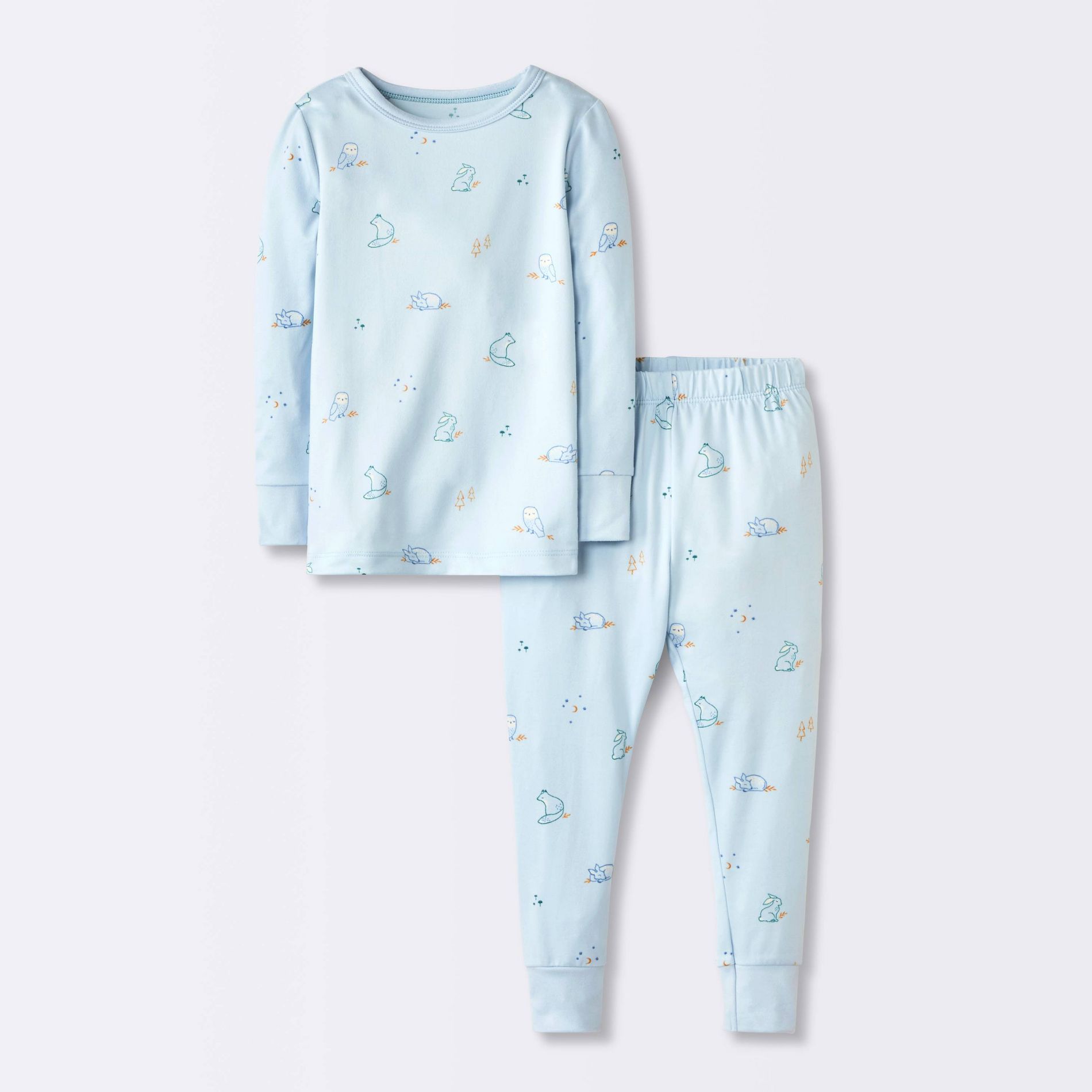 Toddler Boys' 2pc Long Sleeve Smooth Jersey Snug Fit Pajama Set - Cloud Island™ Blue 3T
