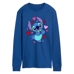 Men's - Lilo and Stitch - Heart Eyes Long Sleeve Graphic T-Shirt - 1 of 4