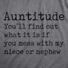 Womens Auntitude T Shirt Funny Best Aunt Attitude Definition Tee For Ladies - Crazy Dog Women's T Shirt - 2 of 4