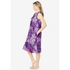 Dreams & Co. Women's Plus Size Trapeze V-Neck Short Lounger - 4 of 4