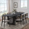 PexFix 79" x 33.5" Farmhouse Kitchen Dining Room Table Furniture Square Black Kitchen Table with Rattan Woven Legs for Kitchen Bar Living Room - 3 of 4