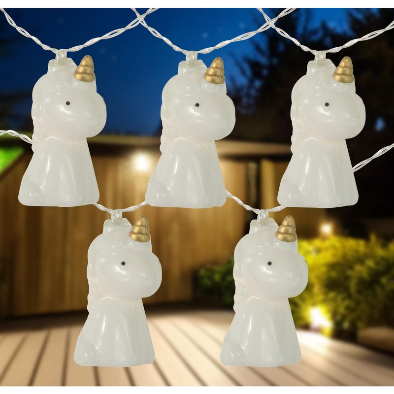 Northlight 10ct Battery Operated Unicorn Summer LED String Lights Warm White - 4.5' Clear Wire, 2 of 6