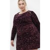 Women's Plus Size Sequin Eclipse Dress - plum | CITY CHIC - 3 of 4