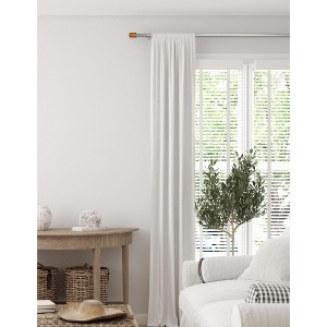 Linen Avenue Wood Cylinder Curtain Rod - 1 of 4