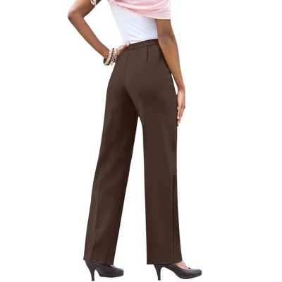 Roaman's Women's Plus Size Tall Wide-leg Bend Over Pant - 16 T