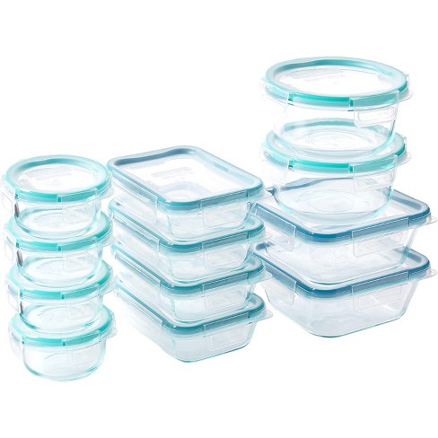 Premium Borosilicate Glass Meal Prep Food Containers with Snap Locking Lids,  24 Piece Set, 24 PC - Harris Teeter