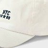 Girls' NYC Embroidered Baseball Hat - Off-White - 3 of 3