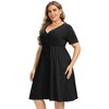 Women's Plus Size  A Line Flowy Party Midi Dresses - 2 of 4