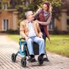 Costway 2-in-1 Rollator Walker for Seniors with Seat 9" Pneumatic Tires for All Terrain Black/Red/Navy - 2 of 4