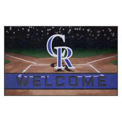 MLB Colorado Rockies Crumb Rubber Door Mat 18"x30"