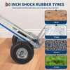 Aluminum Hand Truck Dolly Cart, 600 LBS Capacity Platform Hand Cart with 10" Pneumatic Tire, 2 Elastic Straps, Utility Dolly Cart for Warehouse, Home - 4 of 4