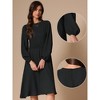 Allegra K Women's Lantern Long Sleeves Midi Autumn Winter Party Gown Dress - 2 of 4