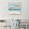 Masterpiece Art Gallery 30" x 30" Beach Duet by Studio Arts Unframed Wall Canvas : Coastal Scene with Umbrellas - image 3 of 4