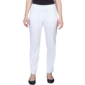 Alfred Dunner , Women's Classic Allure Slim Fit Short Length Pant With Elastic Comfort Waistband - 1 of 4