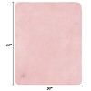 Waterproof Pet Blanket - 50x60-Inch Reversible Fleece Throw Protects Couches, Cars, and Beds from Spills, Stains, and Fur by PETMAKER (Pink) - 2 of 4