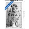 Trends International Reinders: Toilet Humor - Lion Toilet Framed Wall Poster Prints White Framed Version 14.725" x 22.375" - 3 of 4
