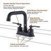 CASAINC Deck Mounted 3-Hole Double Handle Bathroom Faucet with Pop-Up Drain - 4 of 4