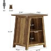 Tribesigns 3-Tier Square End Table with Storage, Wood Finish Nightstand for Living Room & Bedroom, Closed Back Design, Easy Assembly - 3 of 4