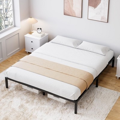 6/8/10/12/14/16 inch Bed Frame No Box Spring Needed, Heavy Duty Metal Platform Bed Frame