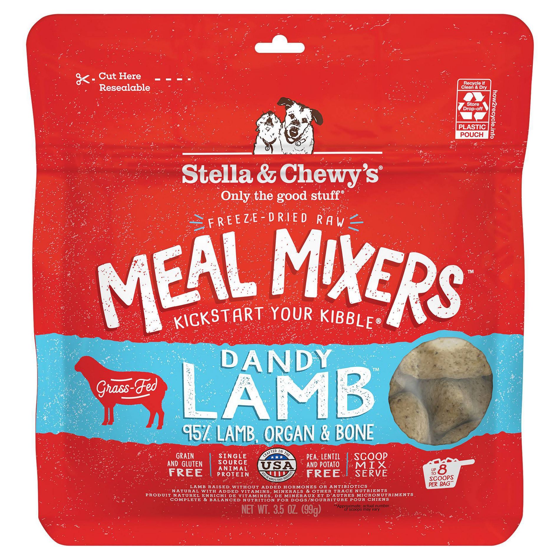 Stella & Chewy's Lamb Flavor Freeze-Dried Mixers Dry Dog Food - 3.5oz