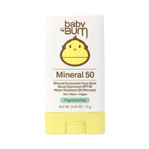 Baby Bum Mineral Sunscreen Face Stick Fragrance Free - SPF 50 - 0.45oz - 1 of 4