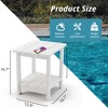 Arceso Adirondack Outdoor Side Table, 2-Tier HDPS Patio End Table Weather Resistant, Morden Side Table for Patio, Pool, Porch - 2 of 4