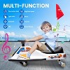 24V Kids Electric Drift Kart, 2-Speed Ride On Car w/360° Spins, Music, Lights, Flags, 5MPH, for Ages 3+ - 4 of 4