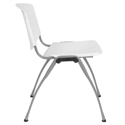 Titanium Gray 880 lb Capacity Ergonomic Stack Chair - White