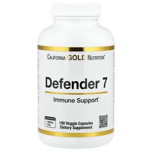 California Gold Nutrition Defender 7, with Vitamin A, Zinc, Selenium & Oat Beta-Glucan, 180 Veggie Capsules - 1 of 4