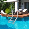 VEVOR Dock Ladder 4 Step, Dock Stairs 30''-38'' Adjustable Height, 500 lbs Load Capacity, Aluminum Pontoon Boat Ladder with Dual Handrails - 2 of 4