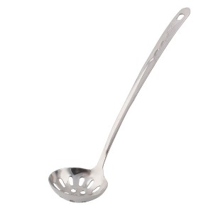 Unique Bargains Kitchenware Stainless Steel Strainer Perforated Ladle Spoon 2.4'' Dia - 1 of 3