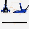 Maggift Lift Jacks, 3T Heavy Duty Horizontal Double Pump Floor Jack Foot Model, Dual Piston Quick Lift Pump 6000 lb Capacity, Blue 30.7"*14.17"*7.10" - 4 of 4
