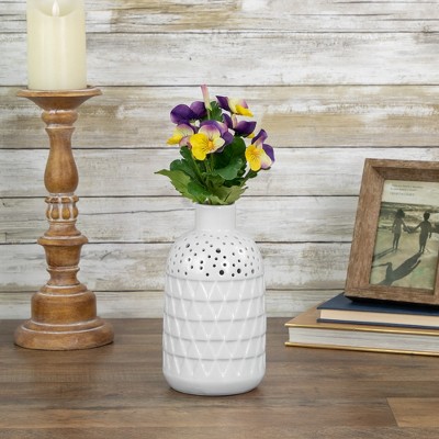 8" Lavender and Yellow Artificial Silk Floral Bouquet