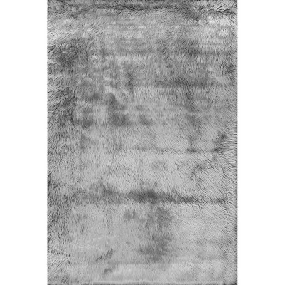 Nuloom Cloud Shag Area Rug Gray 5' Square