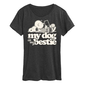Women's - Peanuts - My Dog Is My Bestie Short Sleeve Graphic T-Shirt - 1 of 4