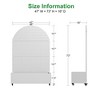 Wooakway 72"H Arch Metal Planter Box with Trellis Raised Garden Bed with Arbor Privacy Screen with Wheels - 4 of 4
