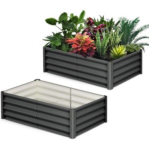 coucheta 6x3x1FT Planter Raised Beds , Upgraded-Quality Raised Bed with Open Base and Safe Edge, Outdoor Planter for Flowers and Plants - 1 of 4