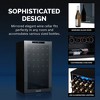 Newair Shadow Series Wine Cooler Refrigerator 34 Bottle, Freestanding Glass Door Wine Cellar, Single Zone Small Wine Fridge - 4 of 4
