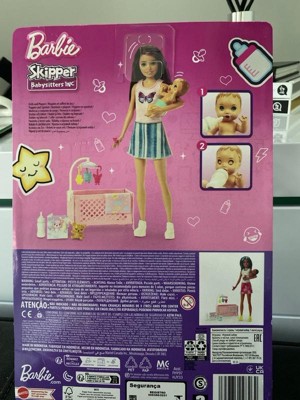 NRFB BARBIE AA SKIPPER Sitters Inc avec bébé & accessoires FXH06