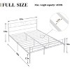 VECELO Metal Platform Bed Frame Simple Mattress Foundation with Vintage Headboard & Footboard - 3 of 4