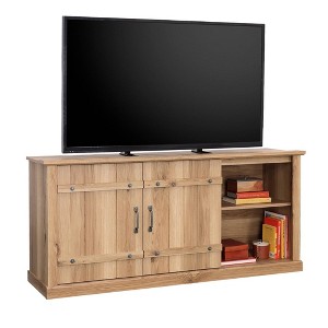 Sauder Entertainment TV Credenza for TVs up to 70" Timber Oak - 1 of 4