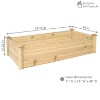 Sunnydaze Outdoor Rectangular Wood Raised Garden Bed for Flower, Vegetable, and Herb Gardening - 24" W x 48.25" L x 12.25" H - Brown - image 3 of 4