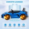 Acekool 12V Licensed Corvette Kids Ride-On Car with Remote, LED Lights, Music, Dashboard – Battery Powered Toddler Sports Car - 2 of 4